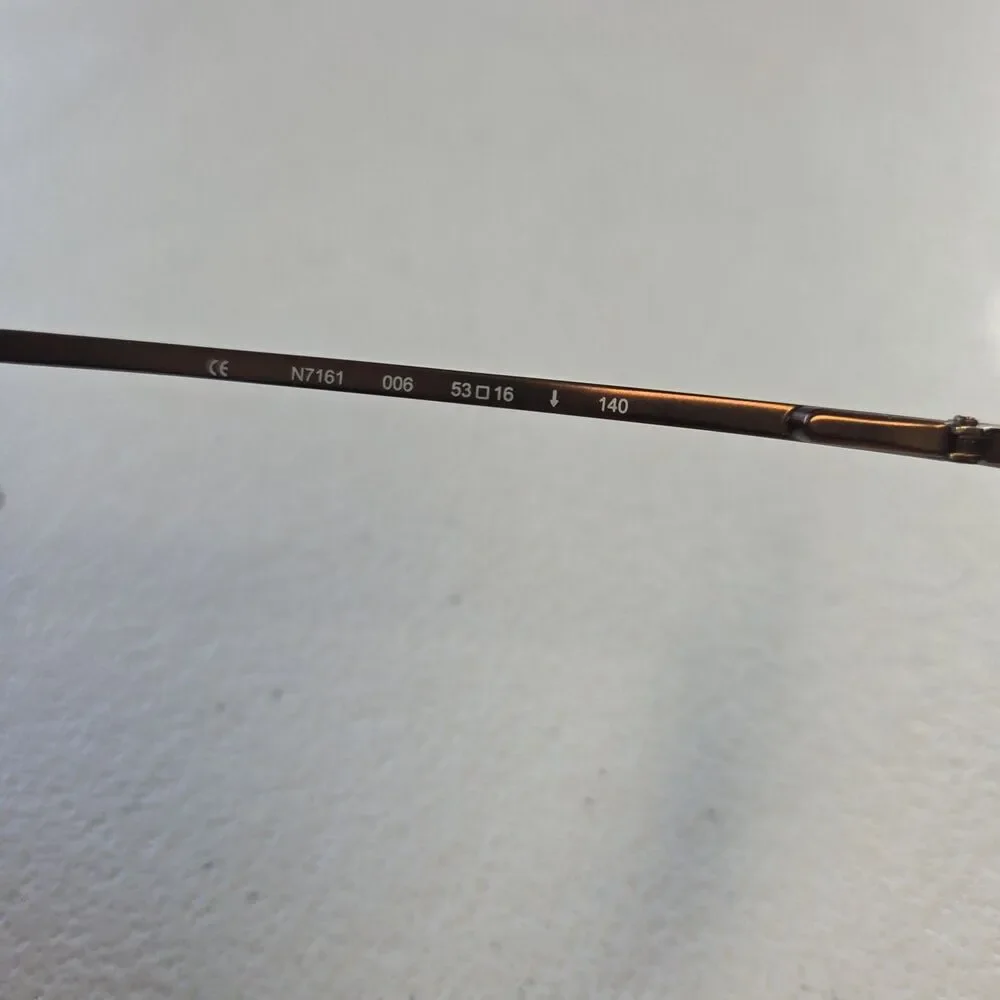 Nautica N7161 53-16-140mm Eyeglasses Satin Brown Full Rim Rectangle Frames Only